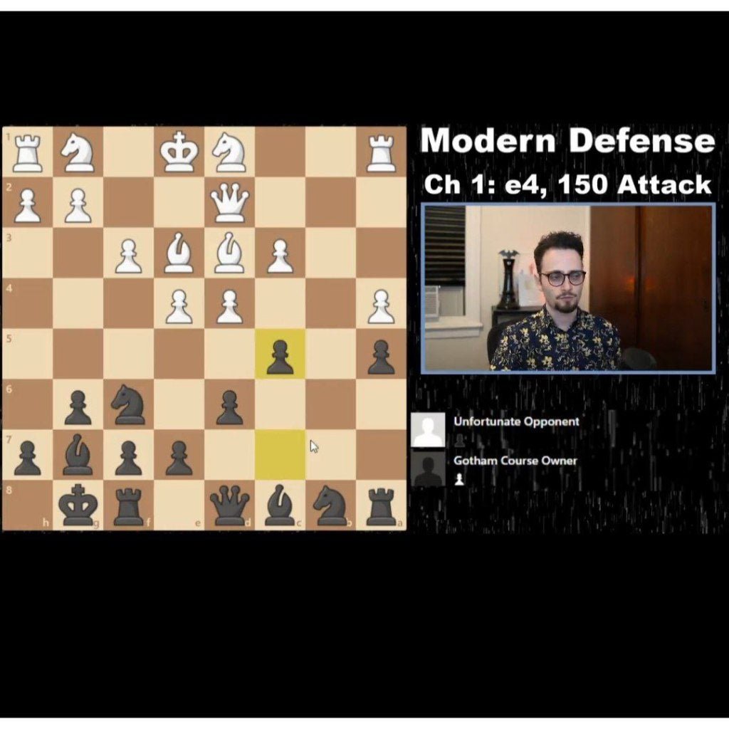 PREMIUM CHESS VIDEO | G6 Modern defence chess course by IM levy rozman GOTHAM CHESS COURSE - CHESS PREMIUM